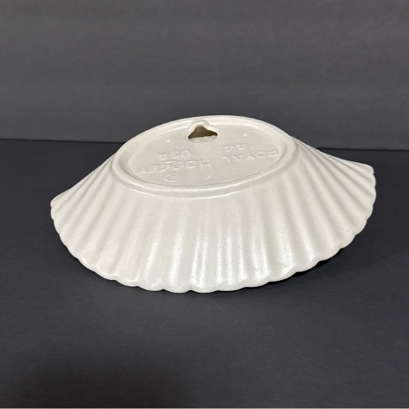 Vintage Royal Haeger Cream Shell Dish 144 Made In USA MCM - Picture 7 of 14